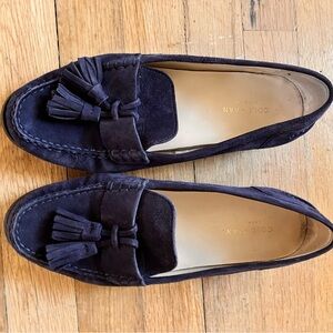 Cole Haan Dark Suede Leather Tassel Loafers Shoes 8.5 $278